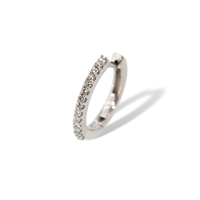 Orecchini unisex a cerchio in oro bianco 18 kt con diamanti naturali G SI – 1.90 g – 0.14 ct – Idee Preziose dal 1987 - IP.OK18B/24D